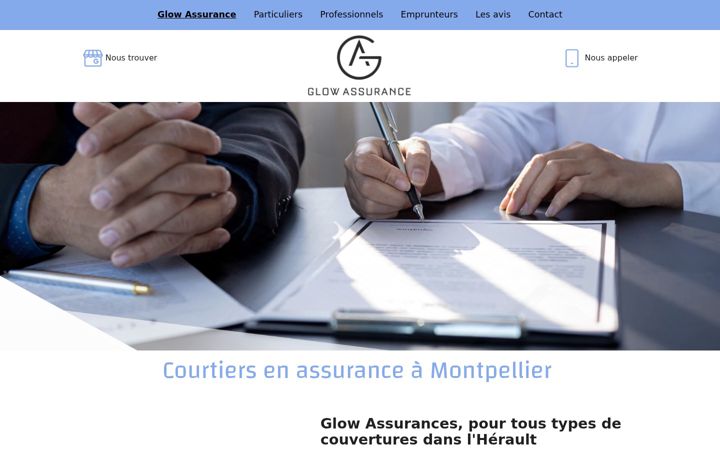 Screenshot of glow-assurance.fr