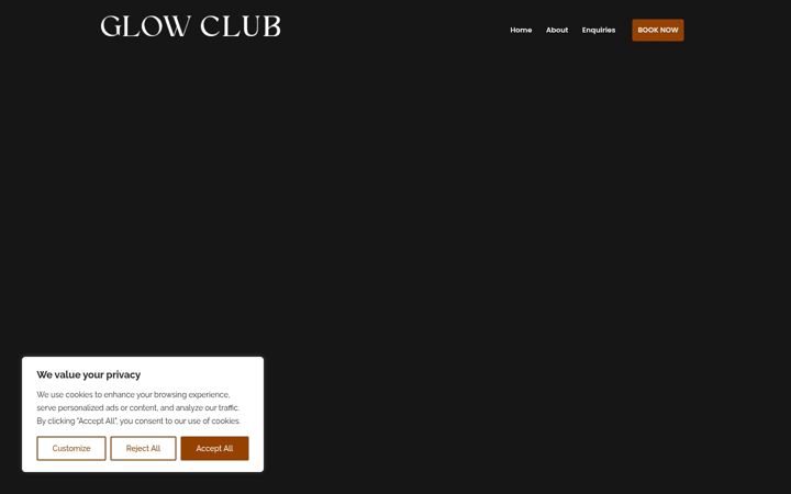 Screenshot of glow-club.co.uk