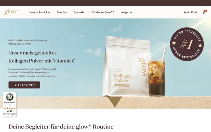 Screenshot of glow25.de