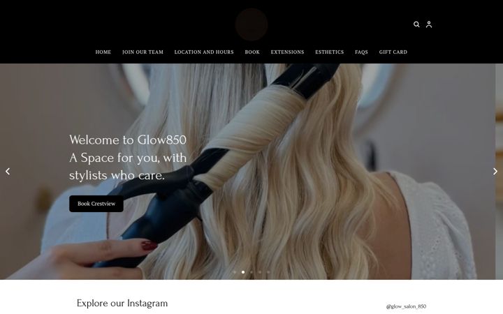 Screenshot of glow850.com