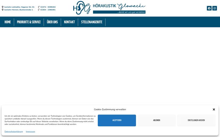 Screenshot of glowacki-hoerakustik.de