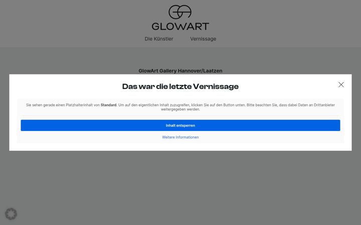 Screenshot of glowart-gallery.com