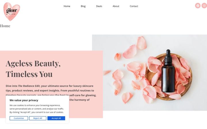 Screenshot of glowatime.com