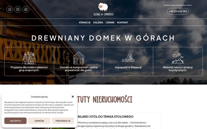 Screenshot of glowawchmurach.com.pl
