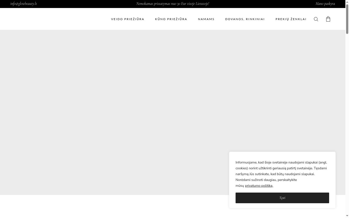 Screenshot tal-banner tal-kunsens muri qabel kwalunkwe interazzjoni