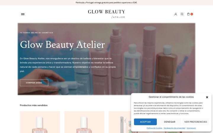 Screenshot of glowbeautyatelier.es