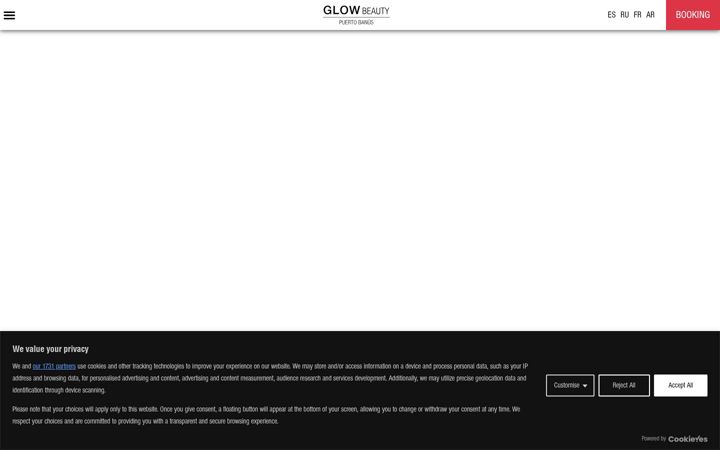 Screenshot of glowbeautybanus.com