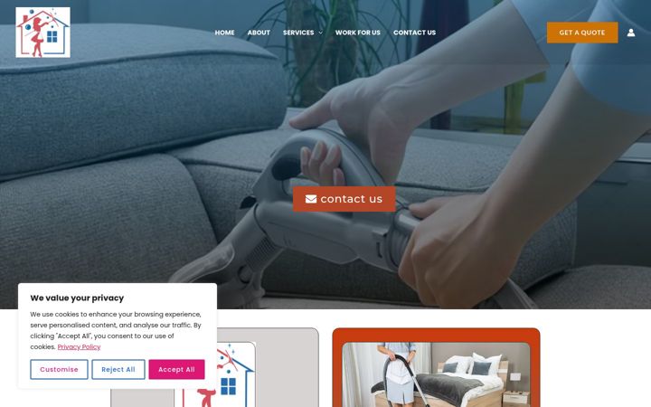 Screenshot of glowcleaningservices.co.uk