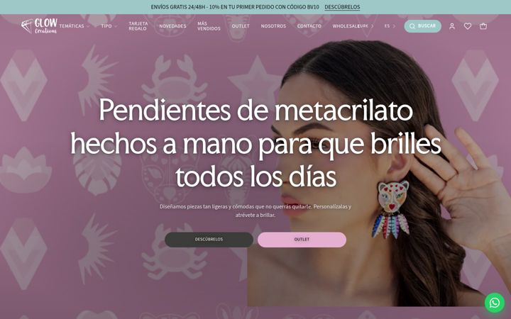 Screenshot of glowcreations.es