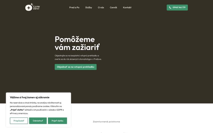 Screenshot of glowdent.sk