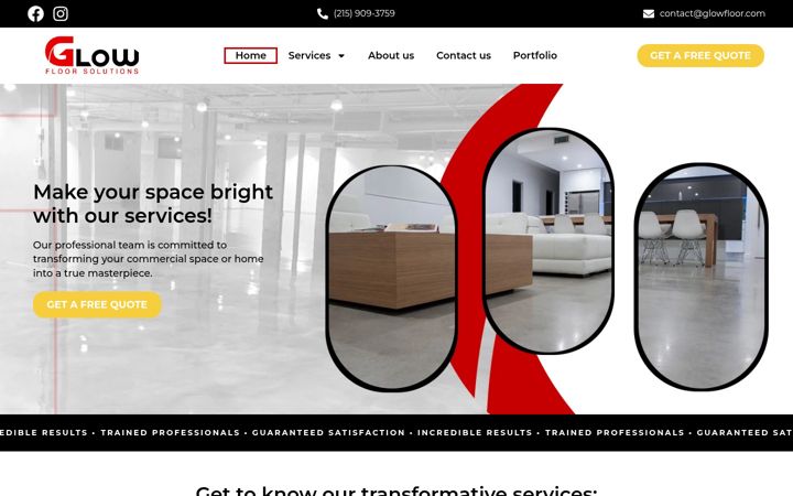Screenshot of glowfloor.com