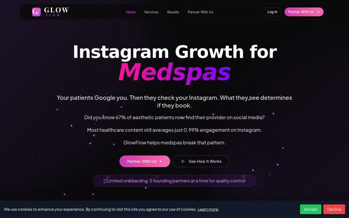 Screenshot of glowflow.co