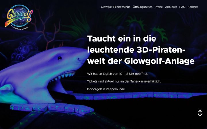 Screenshot of glowgolf-peenemuende.de