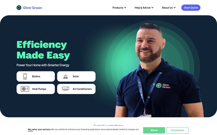 Screenshot of glowgreenltd.com