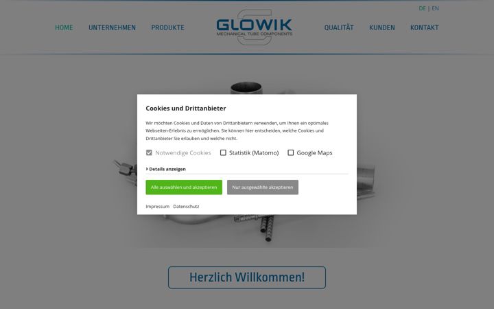 Screenshot of glowik-rohr.de