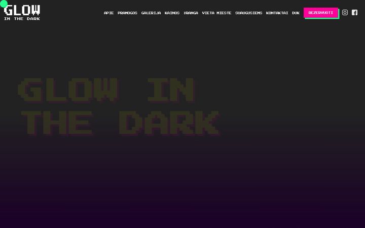 Screenshot von glowinthedark.lt
