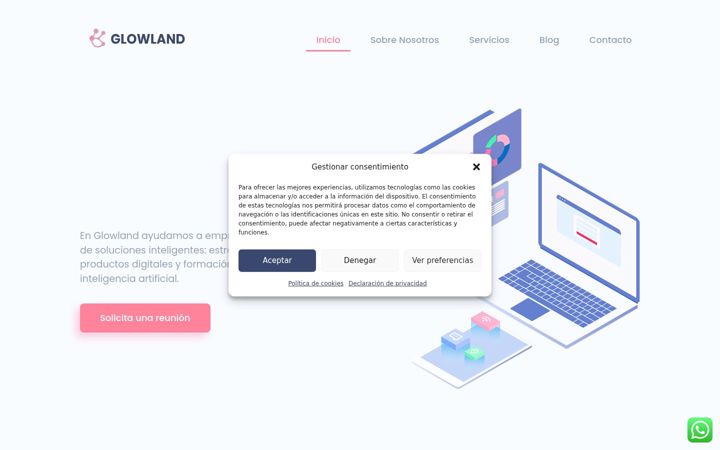 Screenshot of glowland.es