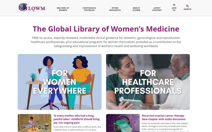 Captura de ecrã de glowm.com
