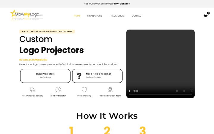Screenshot di glowmylogo.com