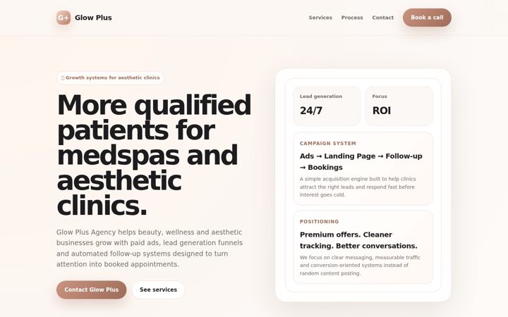 Screenshot of glowplus.io