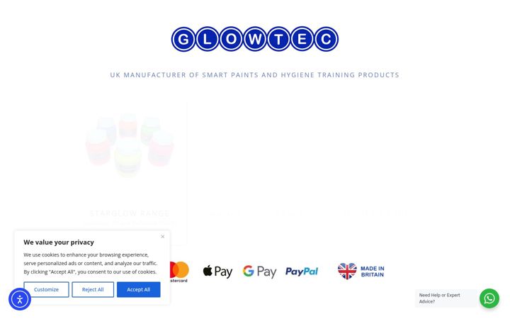 Screenshot of glowtec.co.uk