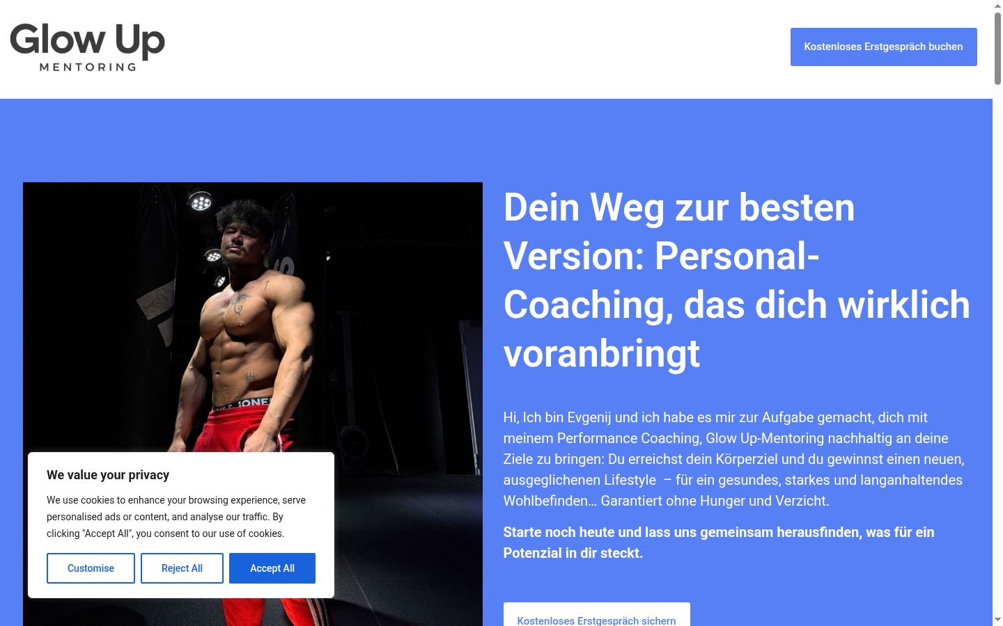 Screenshot van de toestemmingsbanner zoals getoond vóór enige interactie
