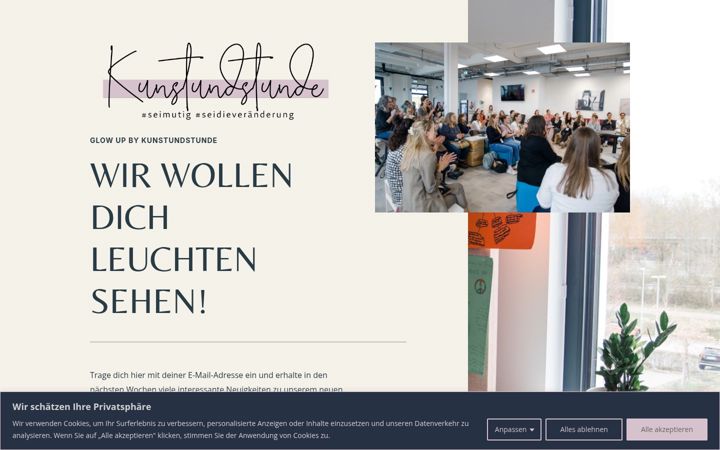 Screenshot of glowupkunstundstunde.de