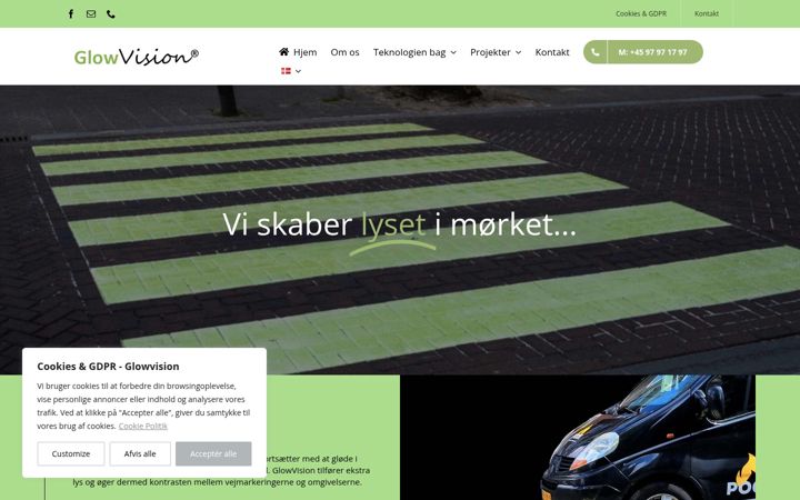 Screenshot of glowvision.nu