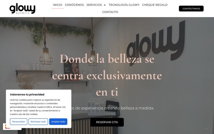 Screenshot of glowyestetic.es