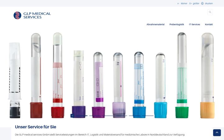 Screenshot of glp-medical.de