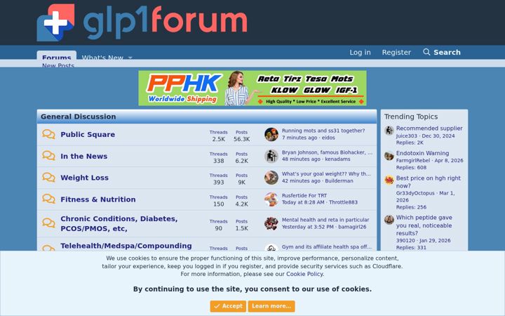 Screenshot of glp1forum.com