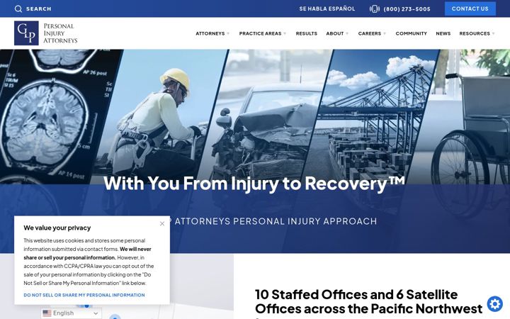 Screenshot of glpattorneys.com