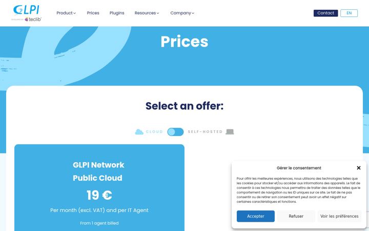 Screenshot of glpi-network.cloud