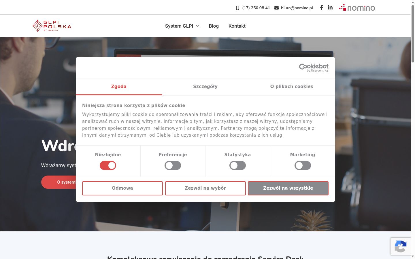 Captura de pantalla del banner de consentimiento mostrado antes de cualquier interacción