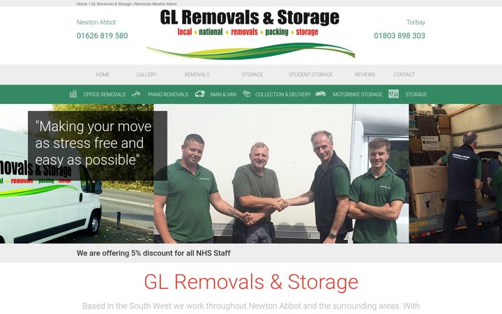 Screenshot of glremovalsandstorage.co.uk