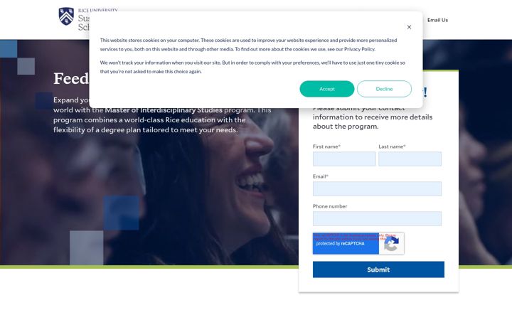 Screenshot of gls.rice.edu