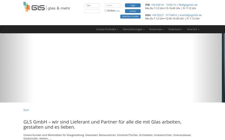 Screenshot of glsgmbh.de