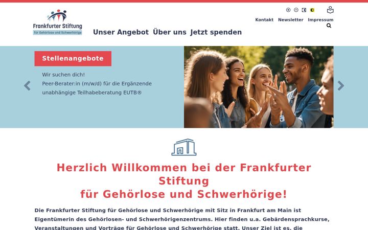 Screenshot of glsh-stiftung.de