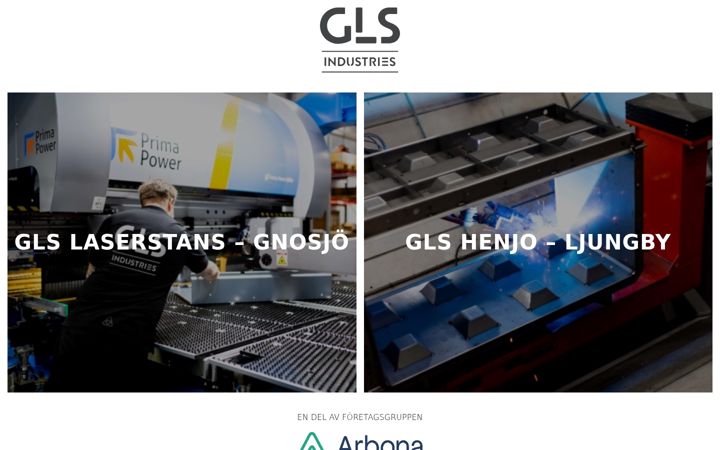 Screenshot of glsindustries.com