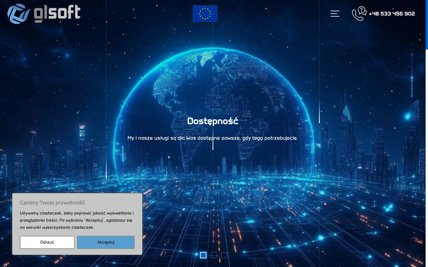 Screenshot of the consent banner shown before any interaction