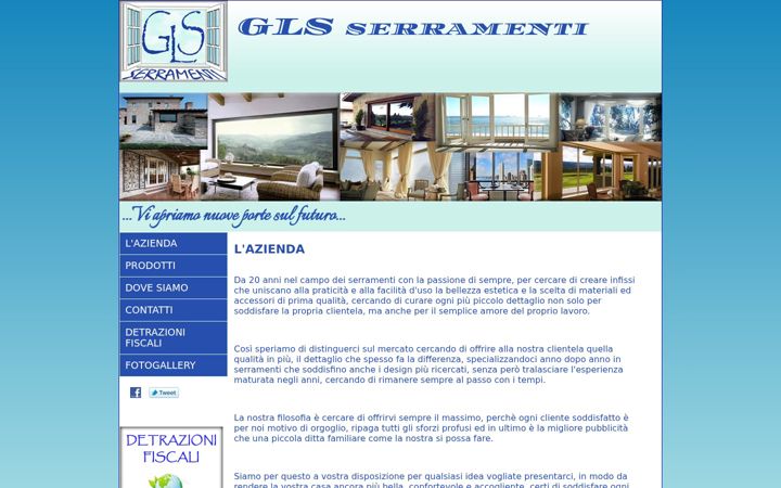 Screenshot of glsserramenti.it