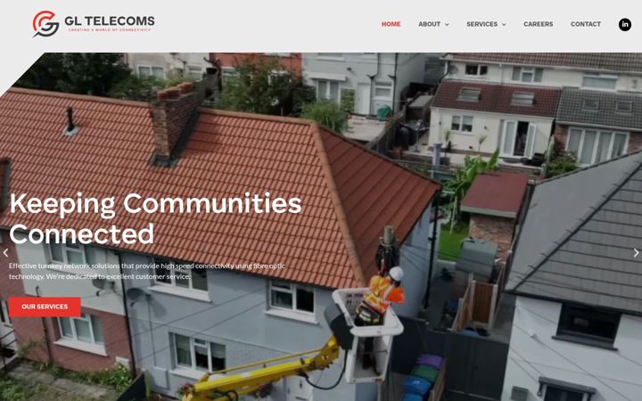 Screenshot of gltelecoms.co.uk