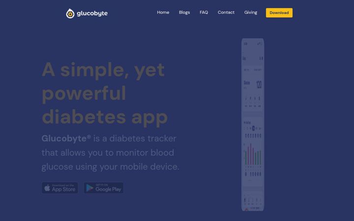 Screenshot of glucobyte.app