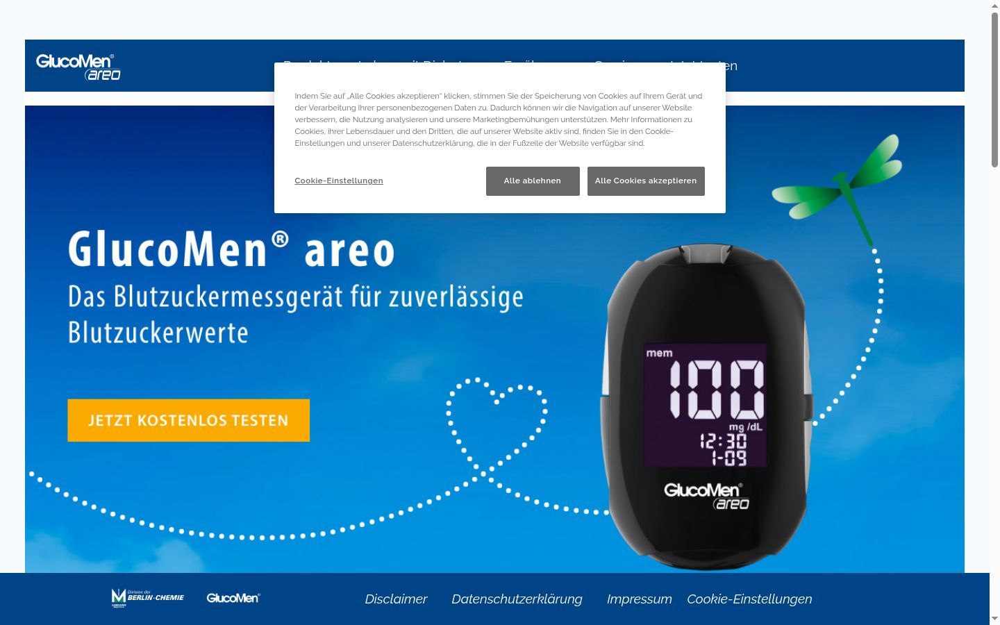 Sutikimo reklamjuostės, rodytos prieš bet kokią sąveiką, ekrano kopija