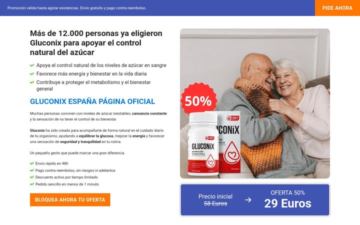 Screenshot of gluconixespana.com