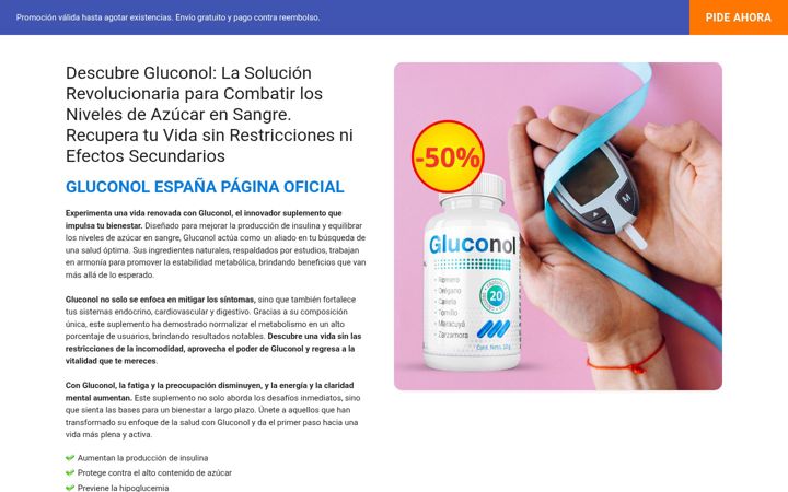Screenshot of gluconolespana.com