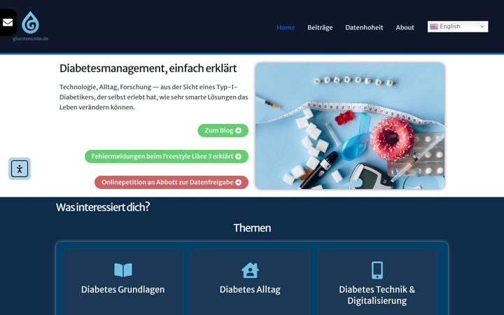 Skærmbillede af glucosecode.de