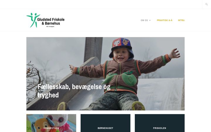 Screenshot of gludstedfriskole.dk