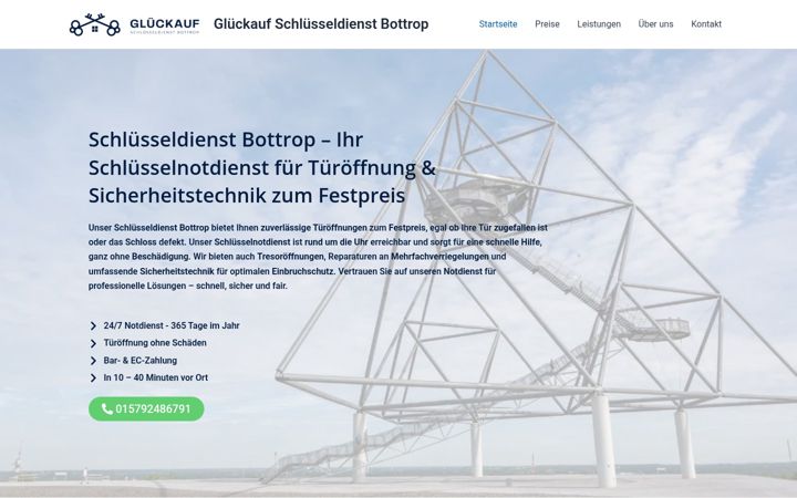 Zrzut ekranu glueckauf-schluesseldienst.de