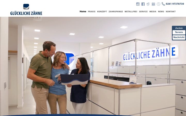 Zrzut ekranu glueckliche-zaehne.de